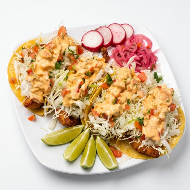 Seafood Tacos.